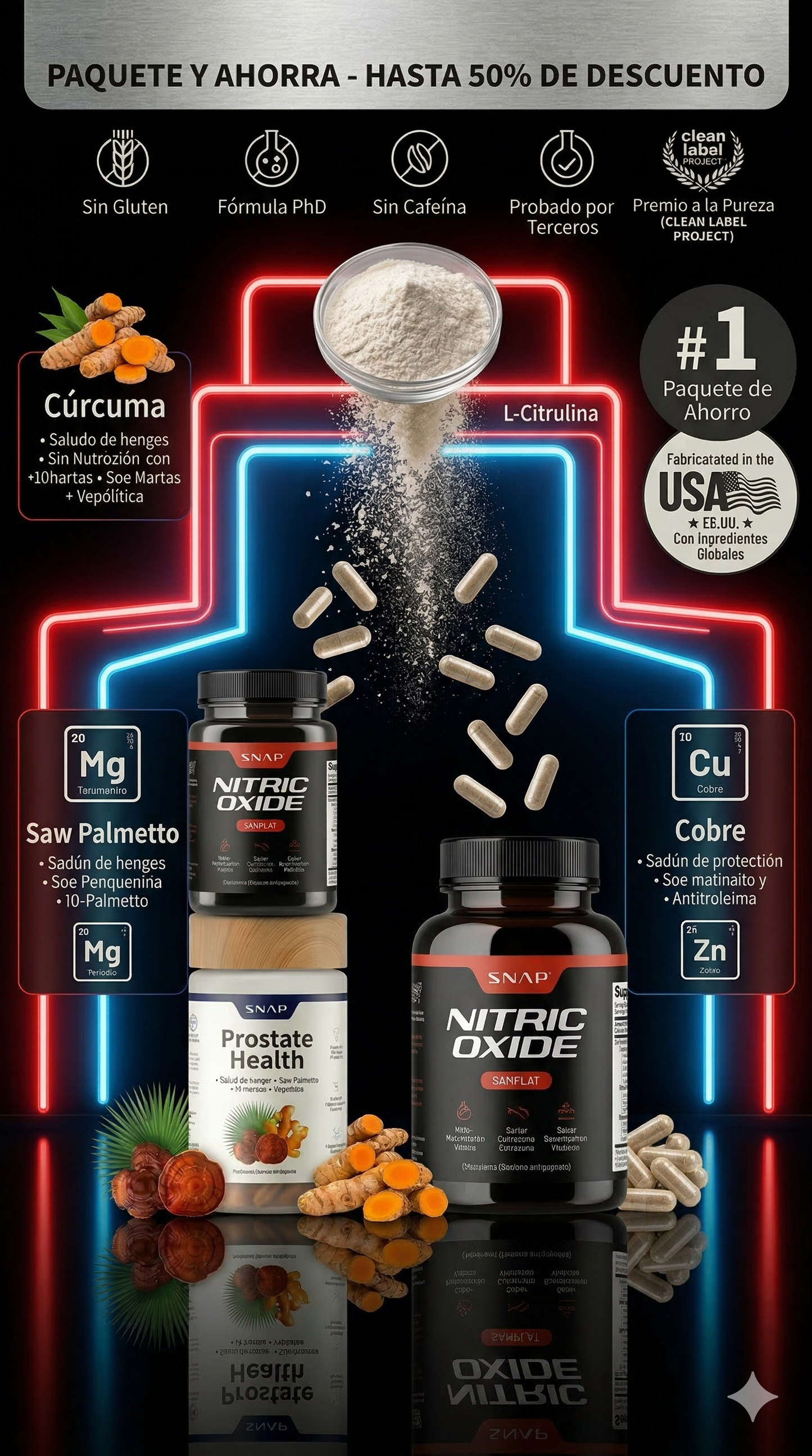 Kit Suplemento Oxido Nitrico + Prostata