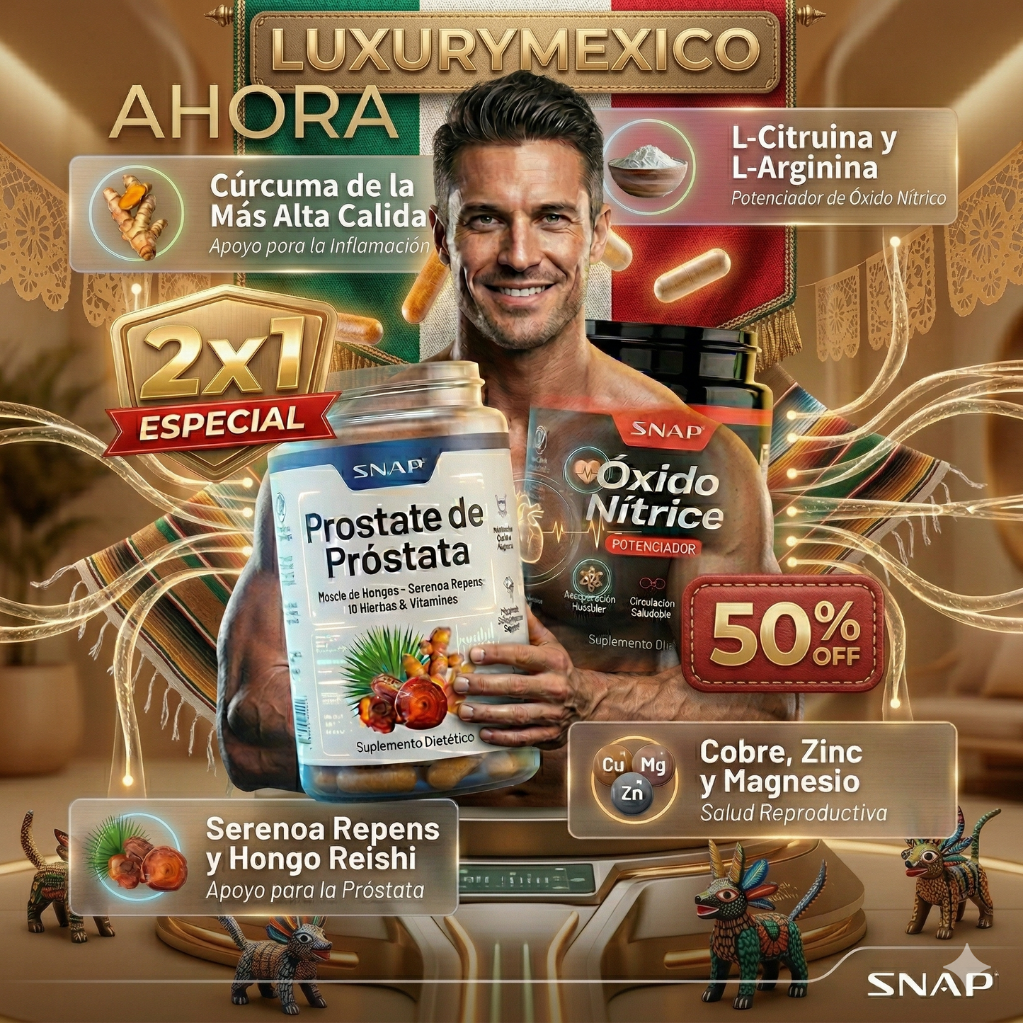 VitaMax Hombre Kit Suplemento Oxido Nitrico + Prostata