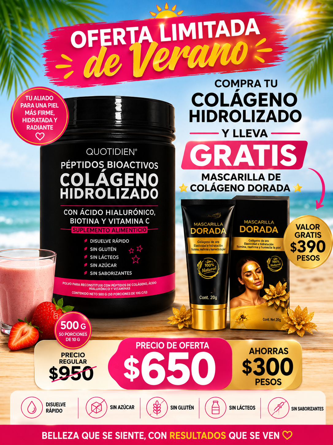 💖 Colágeno Rejuvenecé™ Belleza natural todos los días.