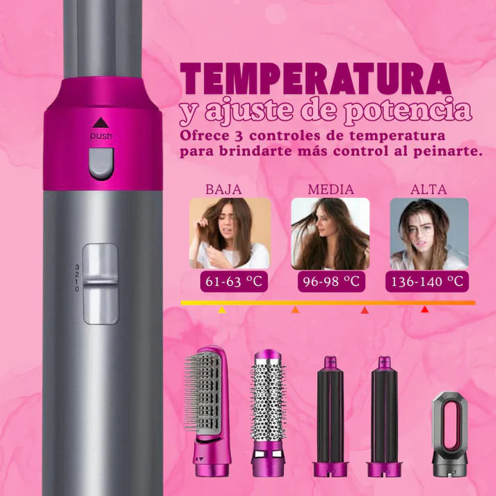 Cepillo 5 en 1 Premium -Belleza al instante